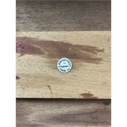 John Harold Wood (British ?-c1965): The artist's easel, palette, paint box, and six books on painting (9) 
Provenance: by direct descent through the artist's family. Wood had a cottage in Robin Hood's Bay, and his sister married Staithes Group artist Percy Morton Teasdale (1870-1961).