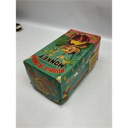 Battery operated bubble blowing monkey, with box, H26cm