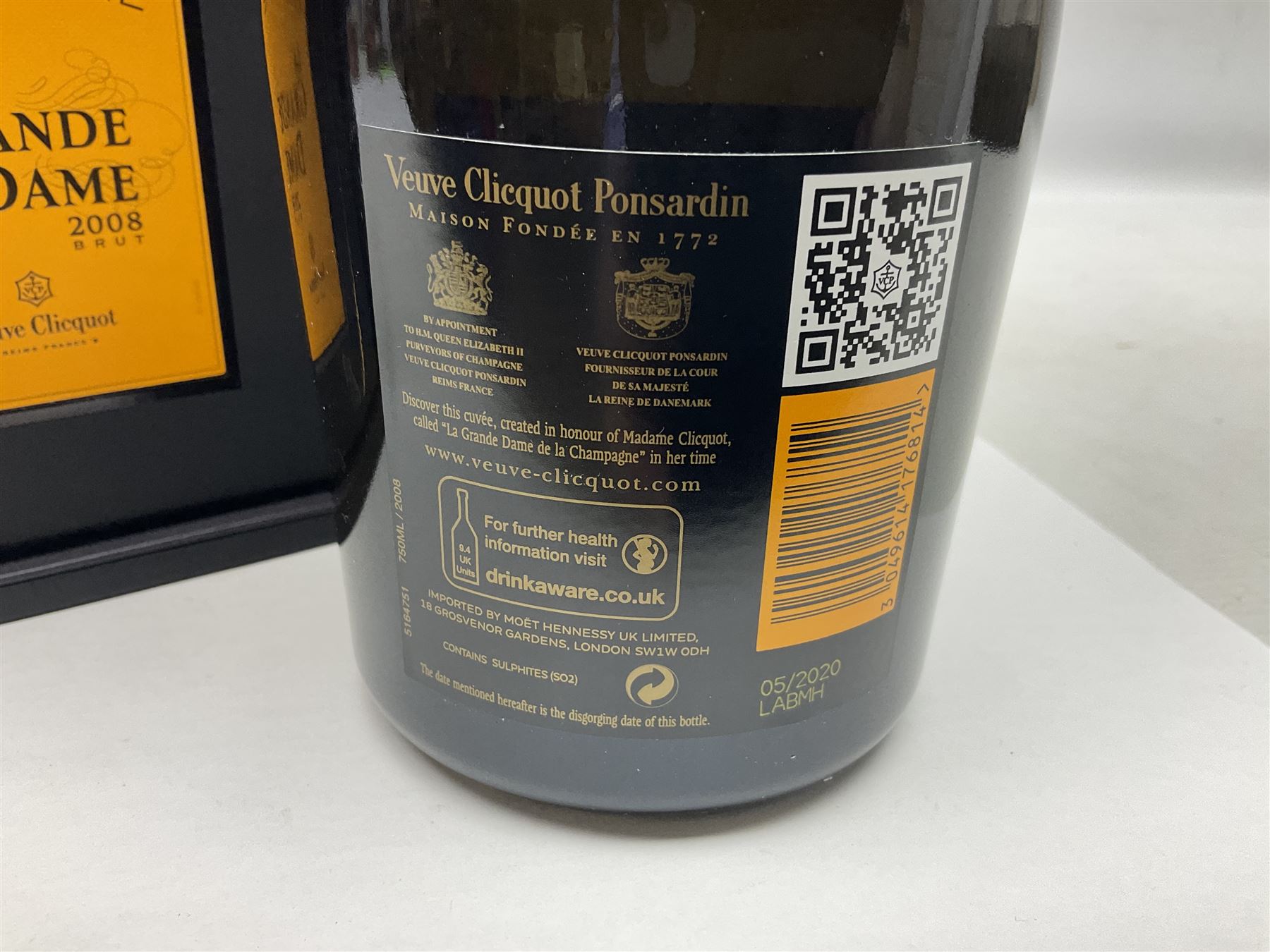 Veuve Cliquot, 2008, La Grande Dame 2008 champagne, 750ml, 12.5% vol,  boxed