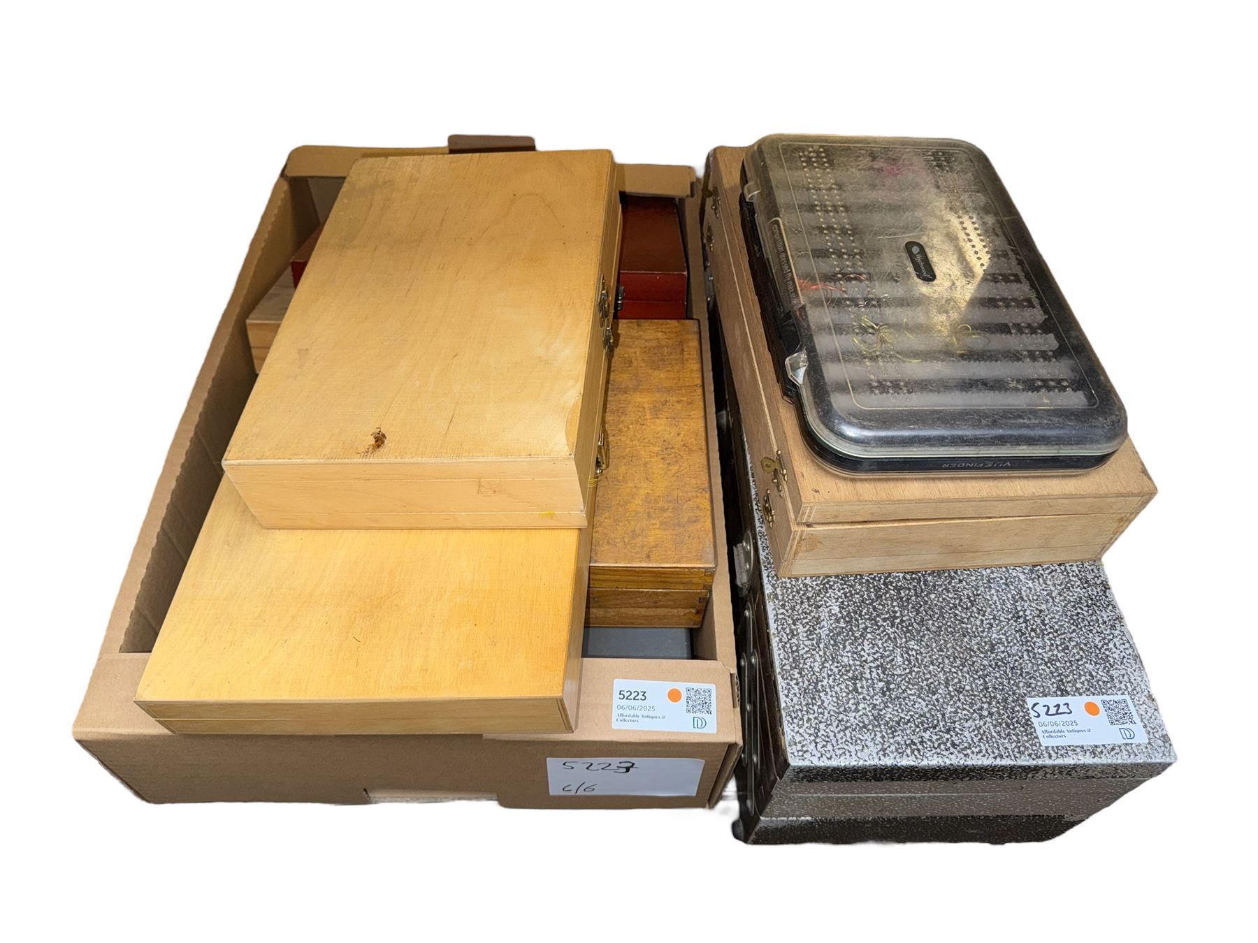 Collection of fishing equipment, including lures, floats and flies 