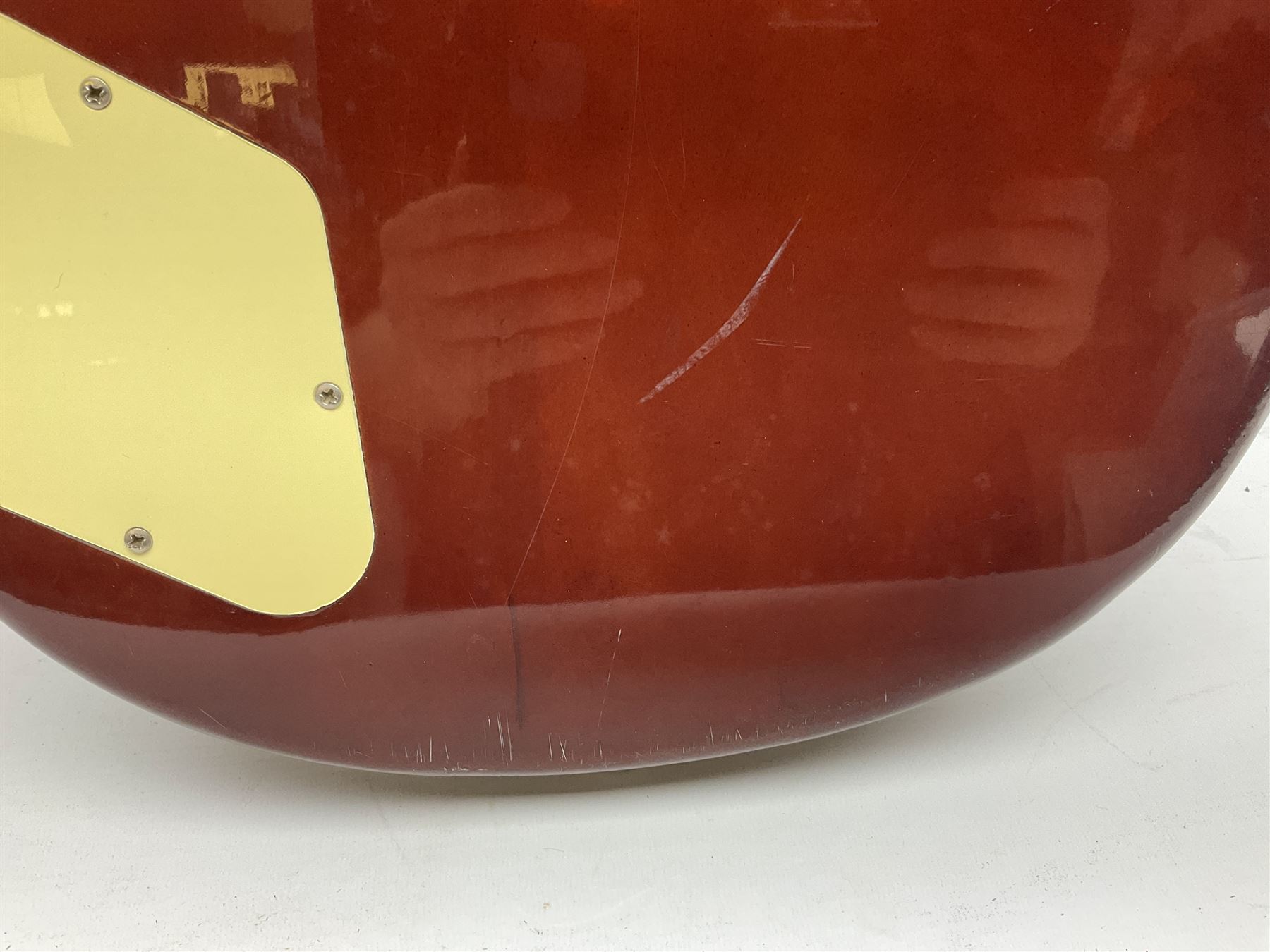 Westfield sunburst Les Paul style six-string electric guitar with ivory coloured trim L101cm; with Sunn ST-15 amplifier, serial no.VK-112435 (2)