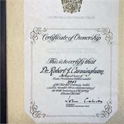 The Churchill Centenary Trust Medal Collection, 1974, a complete set of 24 silver-gilt medallions struck by John Pinches, issued by the Churchill Centenary Trust to commemorate the 100th anniversary of the birth of Winston Churchill; individually encapsulated with certificate of authenticity and housed in a leatherette display album