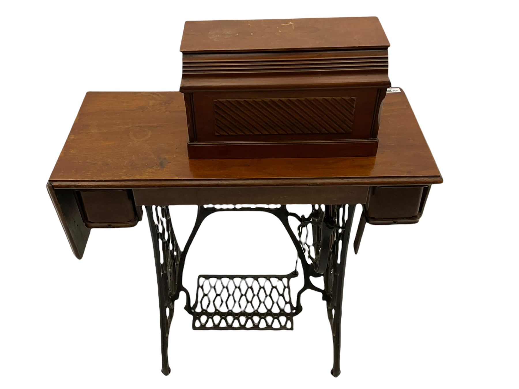 Singer - walnut and cast iron treadle sewing machine