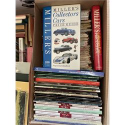 A large collection of books on motoring, including four volumes of The book of the Motor Car, three volumes of Modern Motor Repair and Overhauling, Encyclopedia of the car etc, together with Franklin Mint model of a Rolls-Royce and other Rolls-Royce collectables in nine boxes