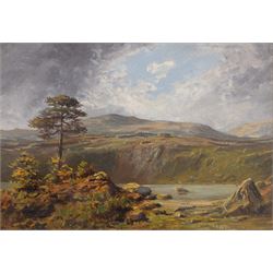 Joseph Kitchingman (British 1841-1915): 'Head of the Tarn - Wetherlam Cumberland', oil on ...