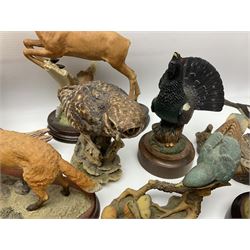 British wildlife, dogs and other animal figures, to include examples by Border Fine Arts, Teviotdale and David Hughes, etc