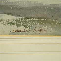 James Fletcher-Watson (British 1913-2004): 'Windrush Mill Gloucestershire' and 'First Sign of Spring', pair watercolours signed, inscribed verso 35cm x 52cm; Alastair S Paterson (British 20th century): Wintry Tree, watercolour signed 37cm x 54cm (3)