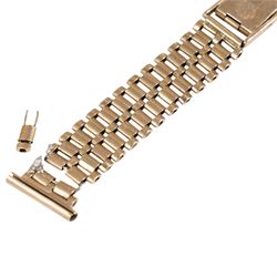 9ct gold gents wristwatch bracelet and a 9ct gold Corvette ladies wristwatch on rolled gold expanding bracelet