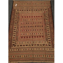  Sumak Kelim needle work beige ground rug, 180cm x 125cm  