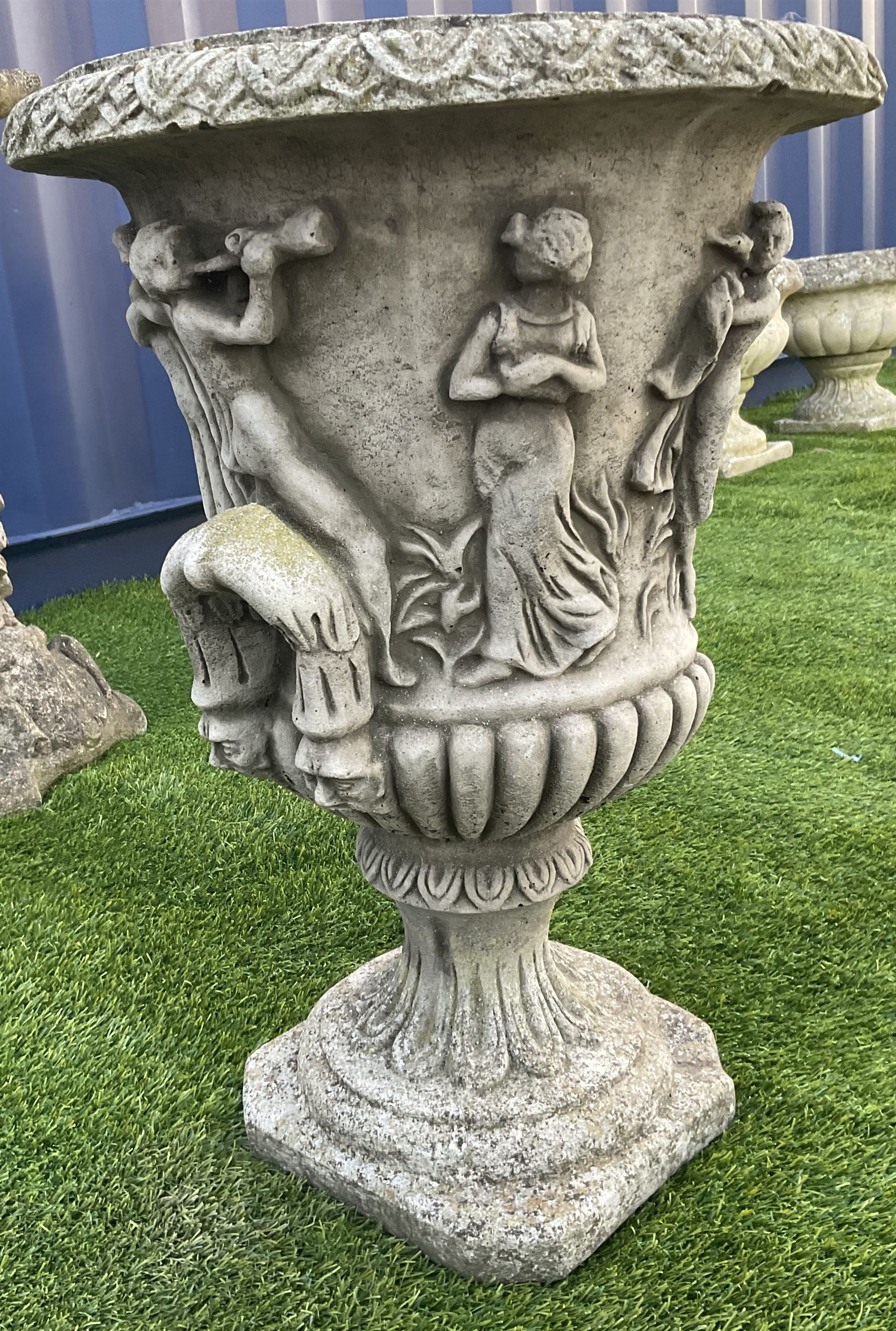 Classical garden urn, composite stone - THIS LOT IS TO BE COLLECTED BY APPOINTMENT FROM DUGGLEBY STORAGE, GREAT HILL, EASTFIELD, SCARBOROUGH, YO11 3TX
