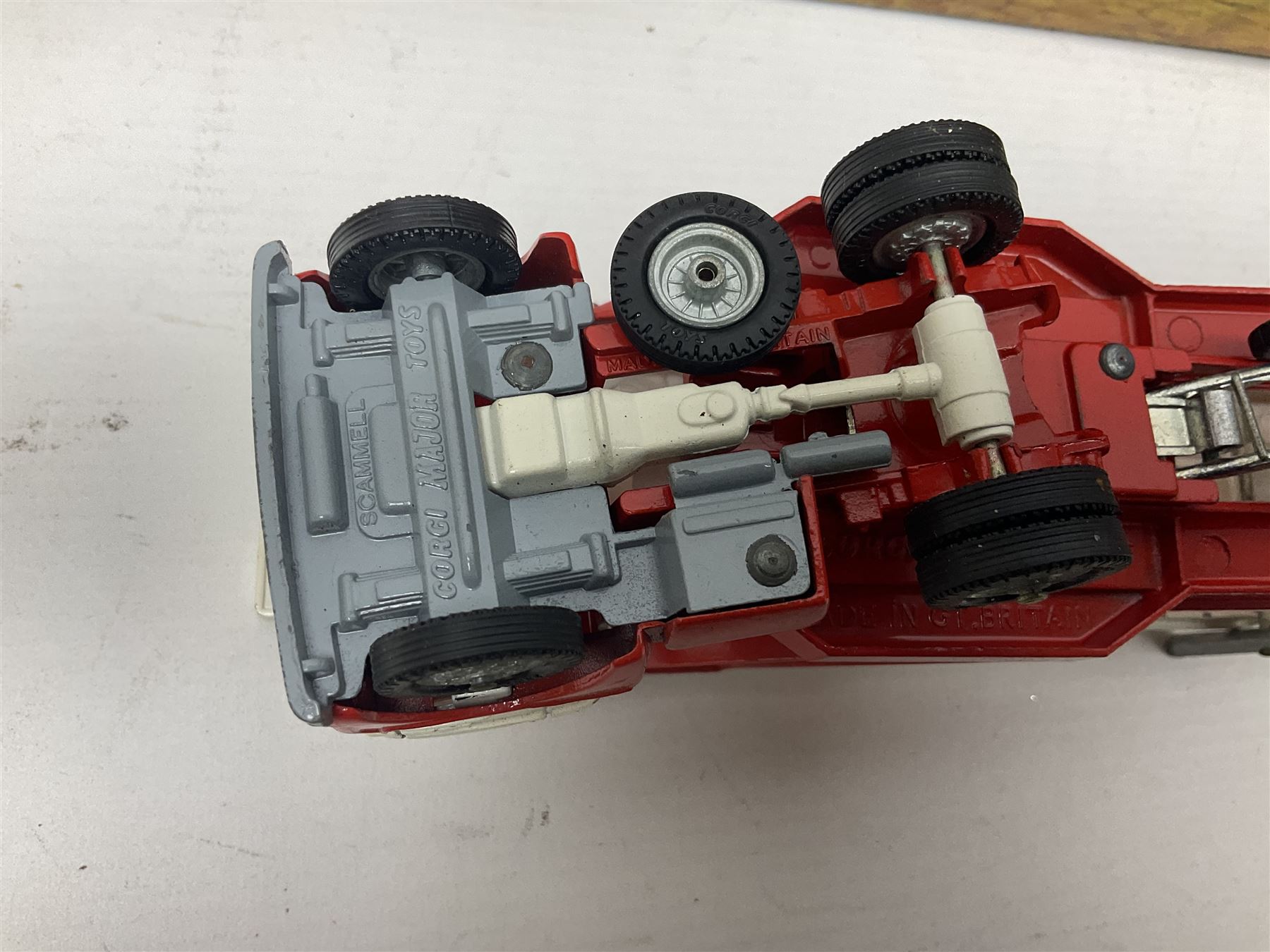 Corgi - Gift Set no.41 comprising Carrimore Mark Iv Transporter, Morris Mini-Cooper, BMC Mini-Cooper S, Morris Mini-Minor, Volvo P.1800 and Sunbeam IMP; missing MGC GT car; in original box 