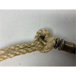 19th Century tipstaff, with brass finial and hardwood handle, L48cm