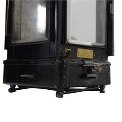 WWI British Officers paraffin lamp by JC & W Lord, Birmingham, complete with carrying case containing fuel can, together with a military issued Bialladin lamp with broad arrow marked 1955