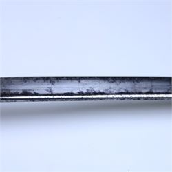 British William IV 1822 pattern Infantry General sword, retailed by John Salter cutler to Horatio Nelson and Prince Augustus Fredrick, Duke of Sussex, the 73cm curved pipe backed blade etched to both sides, with the royal monogram and the owners coat of arms and initials 'GD, brass gothic guard with original gilding, the cartouche of the crossed baton depicting the crossed baton and sword of a general, shagreen covered grip and triple wire binding, the guard complete with leather lining and gilt sword knot, in leather scabbard with three gilt brass mounts, the top mount bearing the cutlers name and address, with twin suspension rings, overall L89cm  