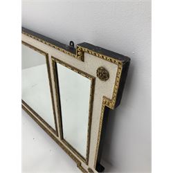 Regency style painted and gilt pier glass mirror