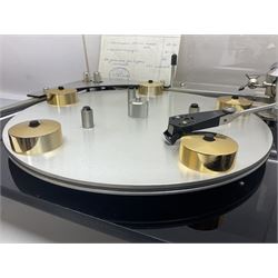 1970s Transcriptor Saturn turntable with paperwork including original receipt dated June 1973 and some accessories