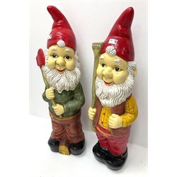 Two various garden Gnomes