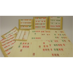  Stamps, control numbers - collection of mostly King George V control number (small number of Queen Victoria), a useful collection of single stamps with number piece below, includes duplication  