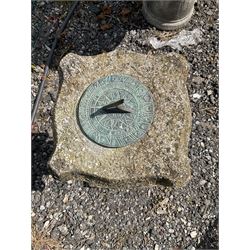Small cast stone sundial - THIS LOT IS TO BE COLLECTED BY APPOINTMENT FROM DUGGLEBY STORAGE, GREAT HILL, EASTFIELD, SCARBOROUGH, YO11 3TX