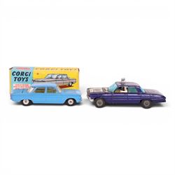 Corgi and Dinky diecast vehicles, comprising Corgi Toys no. 261 James Bond Aston Martin DB5, no. 1105 Carrimore Car Transporter, no. 229 Chevrolet Corvair and Man from UNCLE Oldsmobile Super 88, Dinky Toys no. 449 Chevrolet El Camino Pick Up Truck and Lady Penelope's Fab 1, four boxed