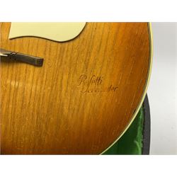 Rosetti Serenader eight-string mandolin with slightly bowed segmented maple back and ribs and ivorine mounts L62cm; in carrying case