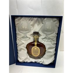 Chateau de Laubade XO Bas Armagnac, 700ml, 40% vol, in original presentation box with two brandy glasses