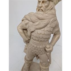 Amilcare Santini (Italian 1910-1975): Viking sculpture in resin, signed