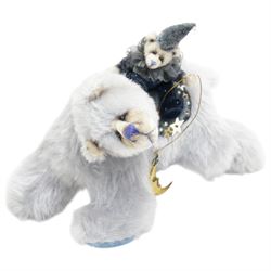 Carved jade pig, W7cm; together with a Loris Hancock one of a kind ornament 'Sweet Dreams Wanderers' and various trinket boxes including two Limoges examples