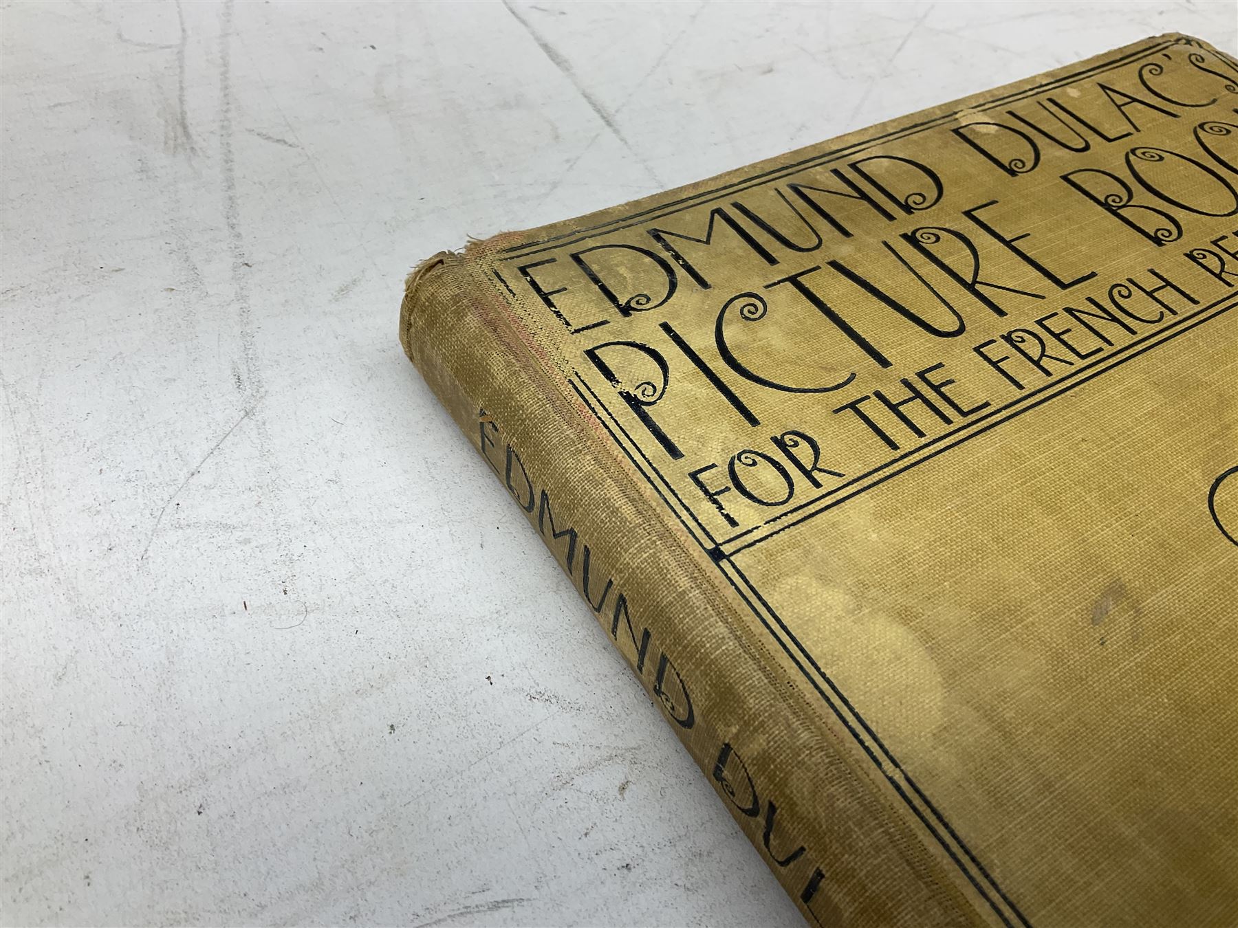 Edmund Dulac's Picture book for the French Red Cross, together with four framed and glazed hand coloured equestrian prints, in one box