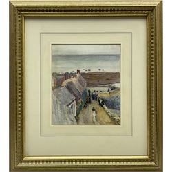 Helen Allingham (British 1848-1926): 'Awaiting the Return' Lynmouth Devon, watercolour signed 20cm x 17cm
Provenance: with Abbott and Holder, Museum Street, London; collection of Mrs Arthur Paterson, label verso