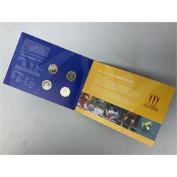 The Royal Mint Queen Elizabeth II 2002 Manchester Commonwealth Games four coin two pound coin cover