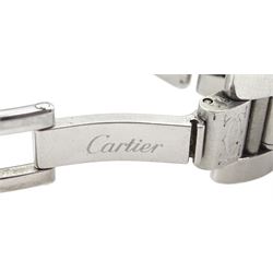 Cartier Must de Cartier 21 ladies stainless steel quartz wristwatch, Ref. 1340, serial No. PL156551, on original stainless steel strap, boxed with additional links 