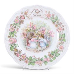 Royal Doulton Brambly Hedge Afternoon tea sets, for Spring, Summer and Autumn, together with winter plate and saucers and two trinket dishes   