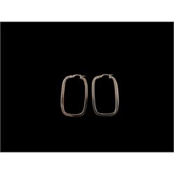 Pair of 9ct gold hoop earrings, hallmarked 