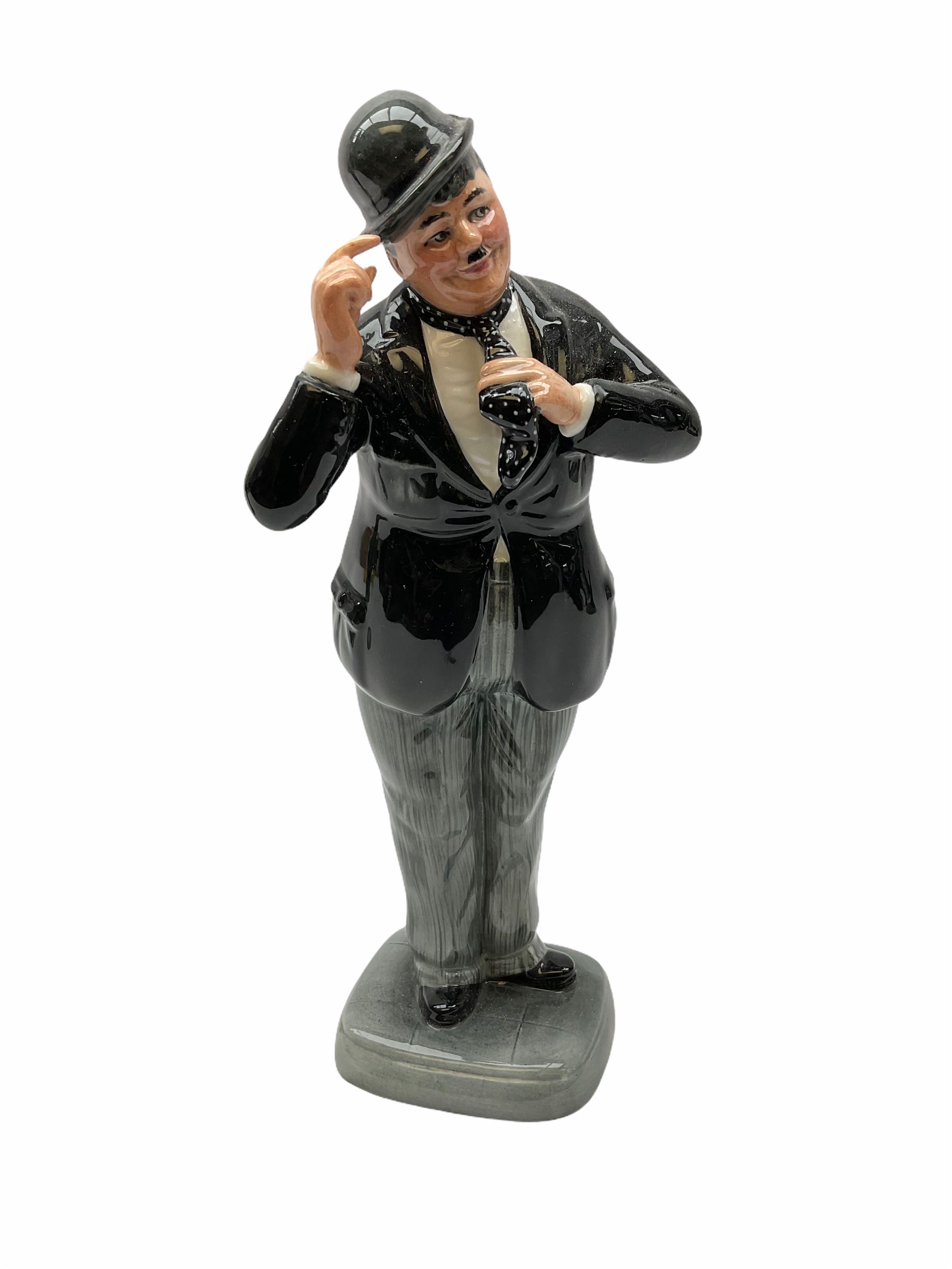 Two limited edition Royal Doulton figures, Stan Laurel HN2774 3,280/9,500, and Oliver Hardy HN2775 3,280/9,500