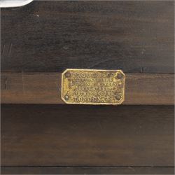 Druce & Co - Edwardian inlaid cabinet, galleried topwith inlay and brass galleried top, inlaid frieze above twin bevel glazed doors revealing a shelved interior, the lower section with fall front cupboard