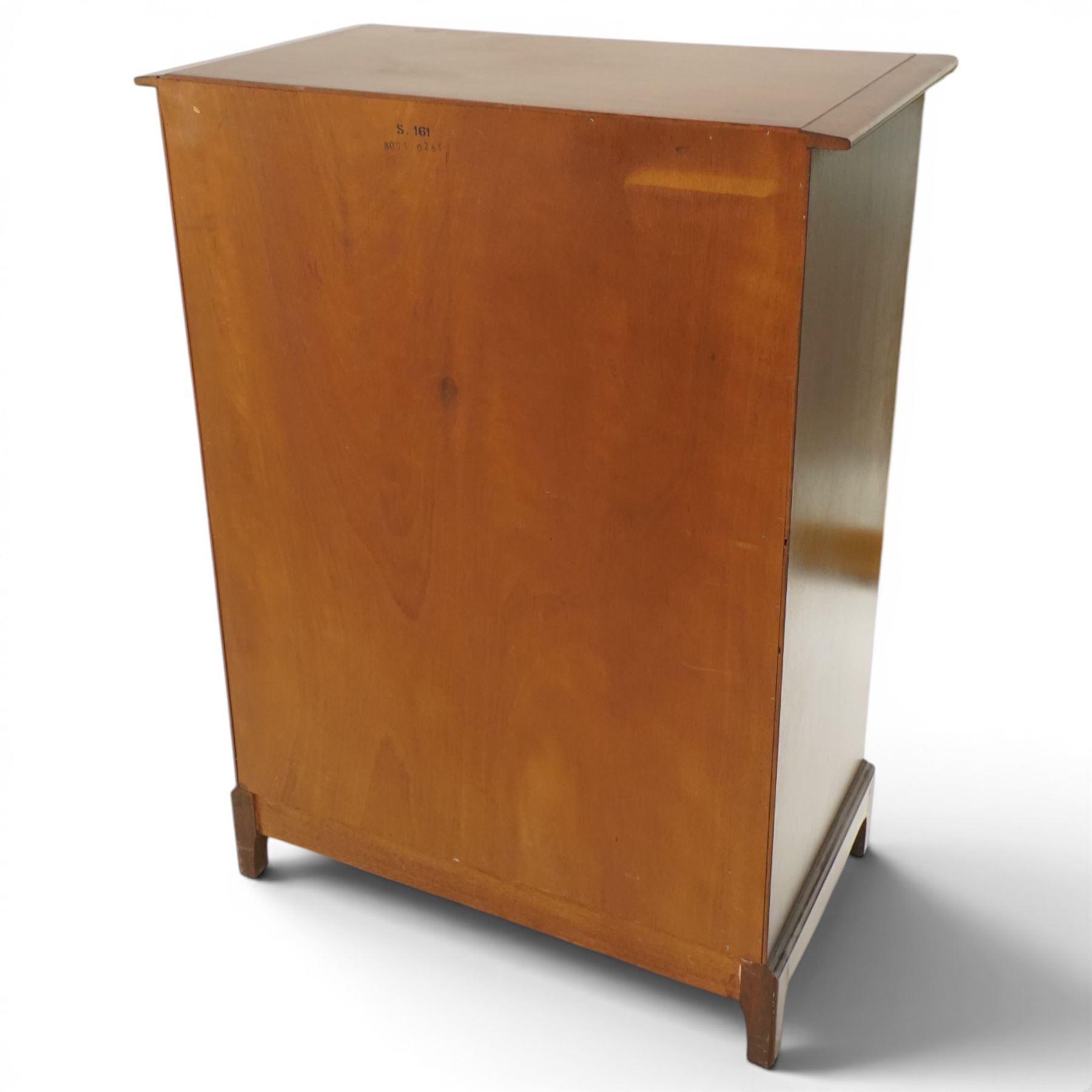 Stag Minstrel - pair of mahogany combination chests, fitted with an assortment of seven drawers with brass ring and pull handles, on bracket feet