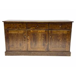 Laura Ashley Garrat sideboard, fitted with three drawers and three cupboards