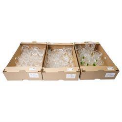 Collection of mixed crystal and glassware, to include a 19th century Scottish dram glass, ...