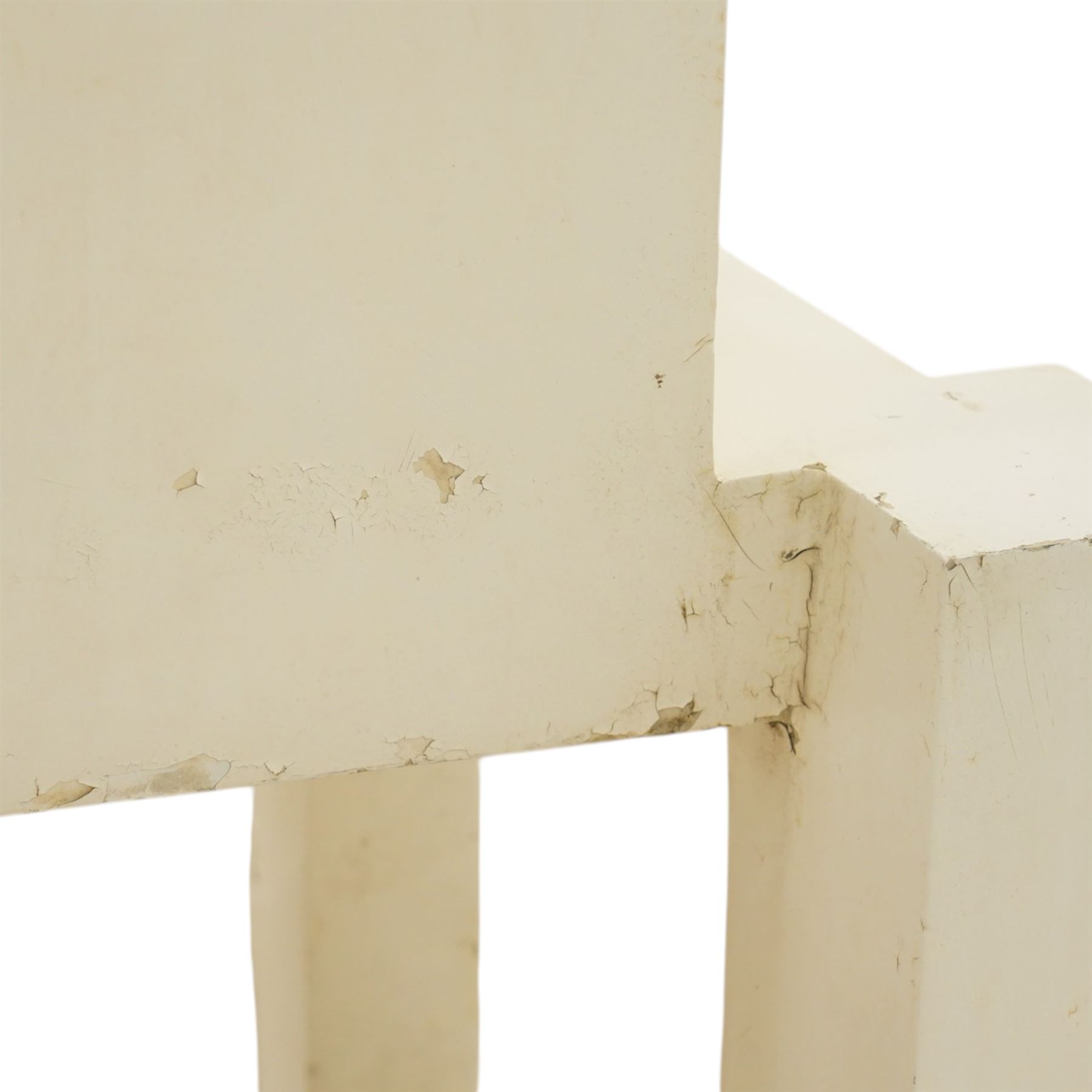 Robert Clatworthy RA (British 1928-2015): 'Chair', cast fibreglass resin sculpture in white finish, W58cm D58cm H128cm
Provenance: Illustrated on page 120 of the artist's catalogue raisonne; gifted directly by the artist to the vendor's partner