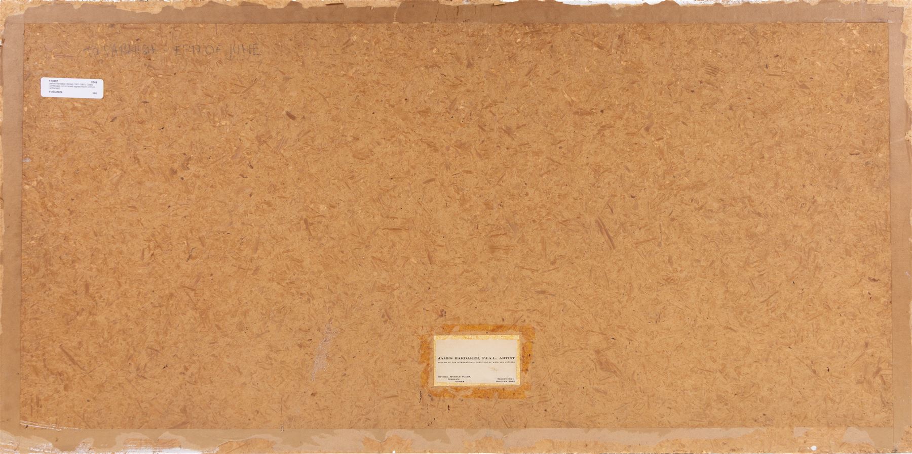 James Hardaker (British 1901-1991): Dales Landscape, oil on board signed 40cm x 81cm (unframed)