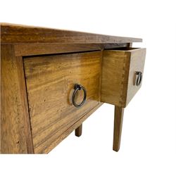 Hardwood console table, fitted with two drawers