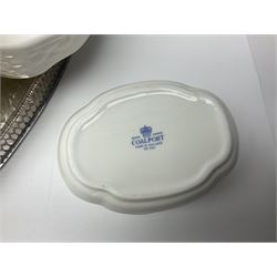 Canteen of cutlery together with Coalport basket, glass decanters and other collectables 