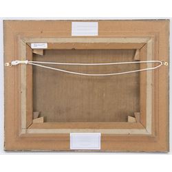 Attrib. Frederick Richard Lee RA (British 1798-1879): Figures on a Woodland Path, oil on canvas unsigned, later attribution on label verso 33cm x 45cm