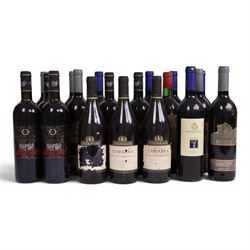 Mixed wine, including Baron Philippe 1983, Mouton Cadet, Montepulciano D'Abruzzo 2003 Barb...
