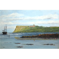  Robert Sheader (British 20th century): Scarborough North Bay, oil on board signed 50cm x 75cm  