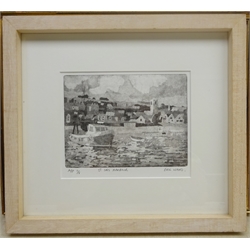 Eric Ward (British 1945-): 'St Ives Harbour', artist's proof aquatint signed, titled and numbered 2/5 in pencil 17cm x 21cm