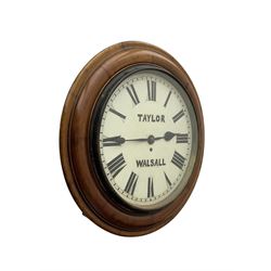 Charles Taylor of Walsall (Staffs)-Large Victorian fusee wall clock c1880 with a 23