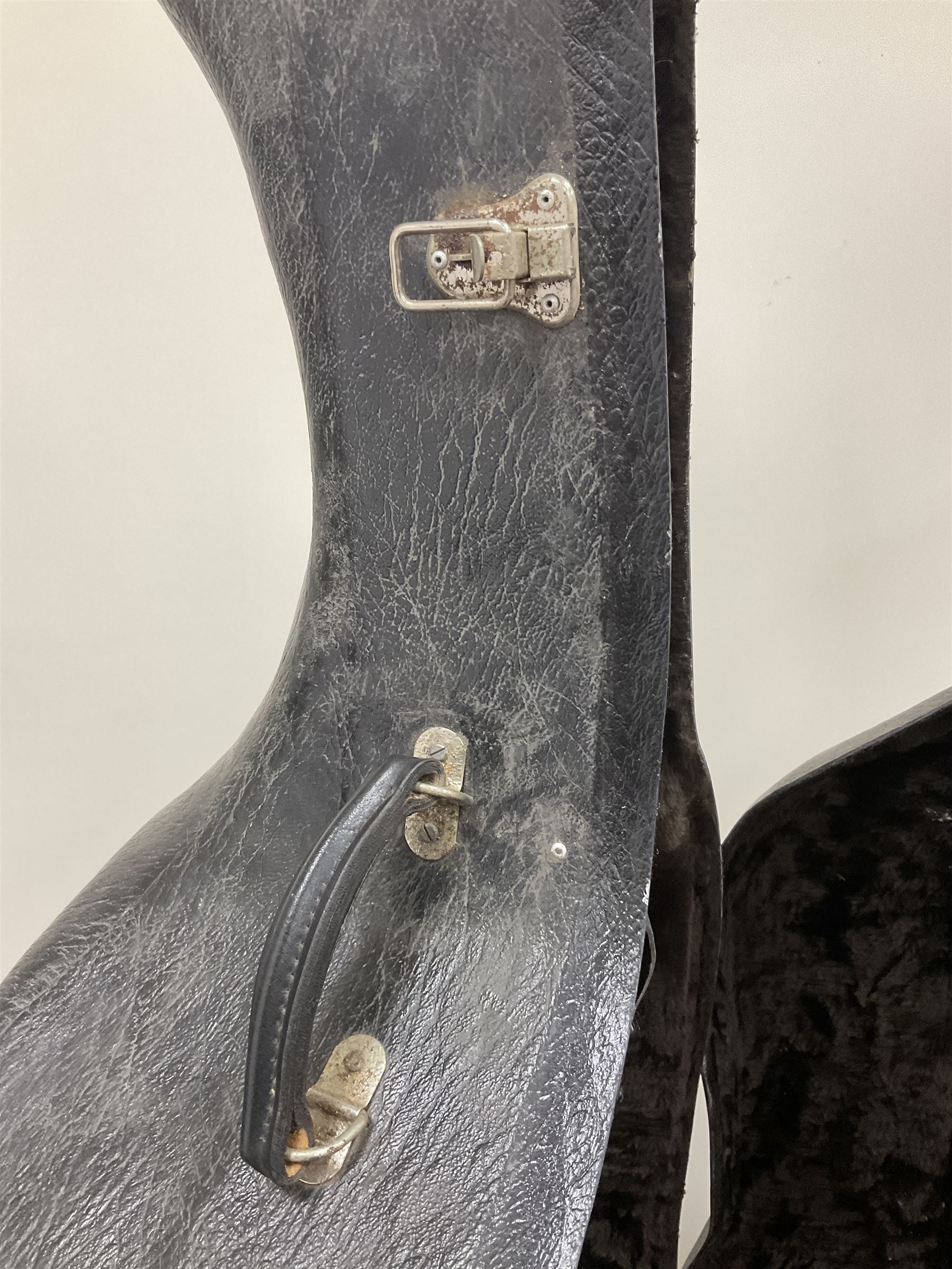 Velvet lined fibreglass double bass case H200cm - THIS LOT IS TO BE COLLECTED BY APPOINTMENT FROM DUGGLEBY STORAGE, GREAT HILL, EASTFIELD, SCARBOROUGH, YO11 3TX