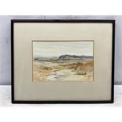 Agnes J Rudd (British fl.1880-1938): Marshland Landscape, watercolour signed 17cm x 25cm